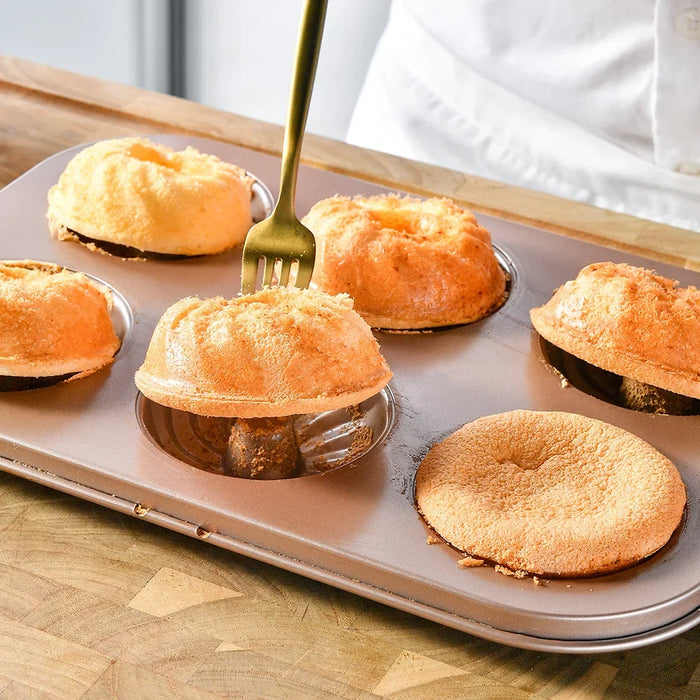 6 Hole Non Stick Carbon Steel Baking Tray For Diy Cakes And Muffins