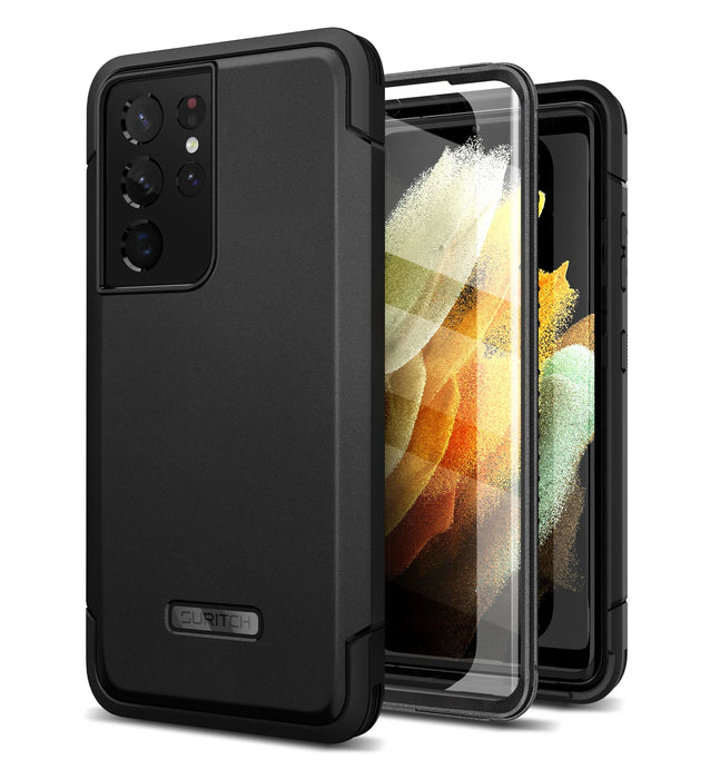 For Samsung Galaxy S21 Ultra 6.8Inch Full-Body Heavy Duty Rugged Shockproof Protective Case With Built-In Screen Protector