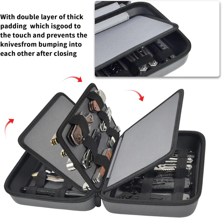 24 Slot Folding Knife Display Case For Tactical / Hunting / Edc / Survival Knives