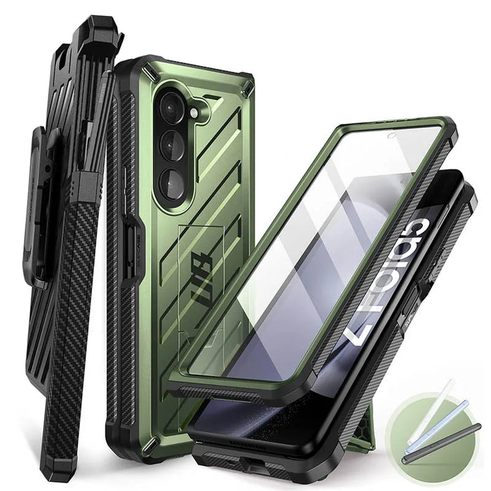 For Samsung Galaxy Z Fold 5 2023 Ub Rugged Belt Clip Shockproof Protective Case With Built-In Screen Protector