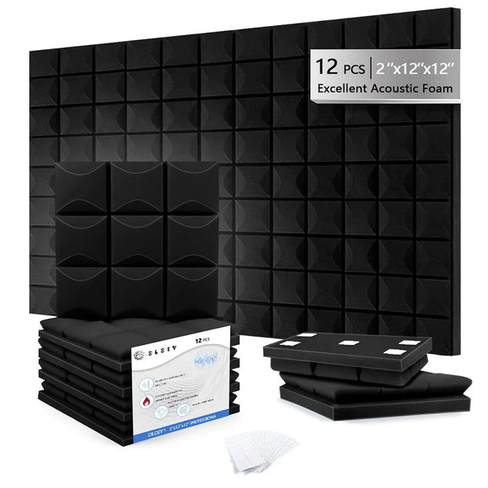 High Density Acoustic Foam Panels Studio Soundproofing For Walls & Ceiling