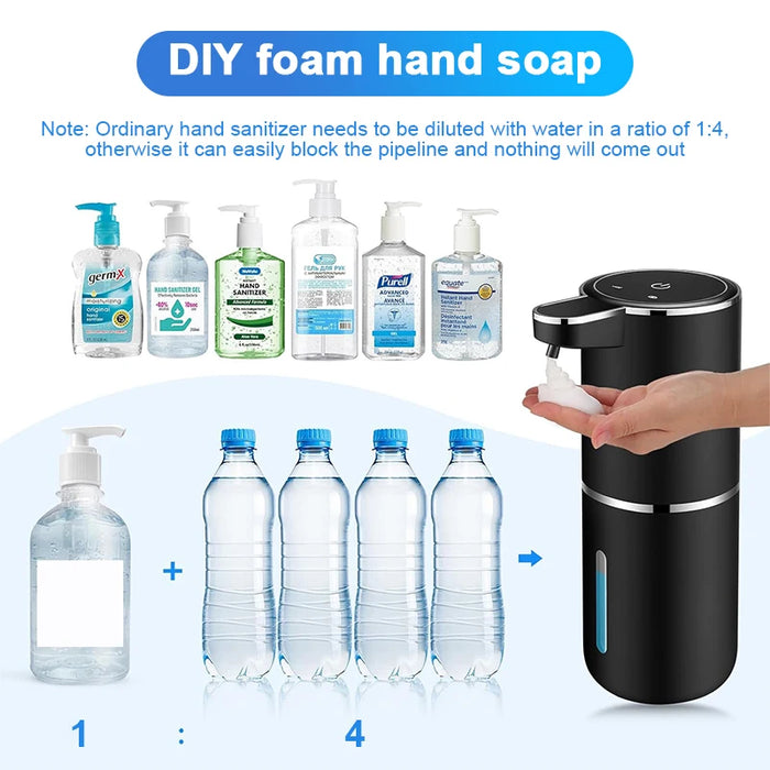 Touchless Foam Soap Dispenser Rechargeable Infrared Sensor 380Ml