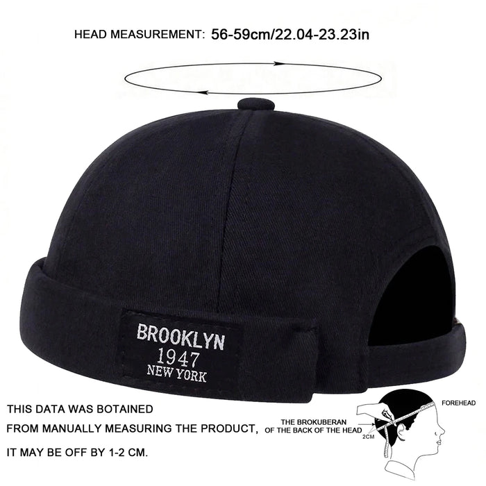Brooklyn 1947 Ny Embroidered Landlord Cap Spring / Autumn Melon Skin Hat For Men