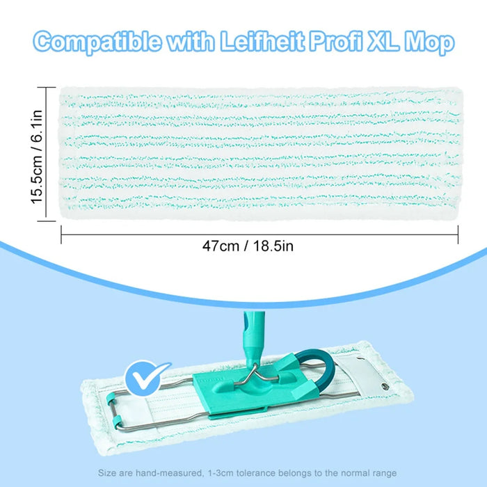 2 Pieces Replacement Mop Head For Leifheit Profi Xl Ultra Fine Fiber Excellent Washing Performance Versatile Application