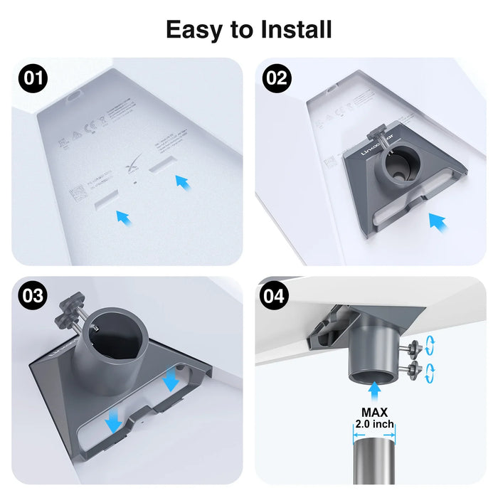 Aluminum Roof Mount For Starlink Gen 3 Dish Fixed Connector