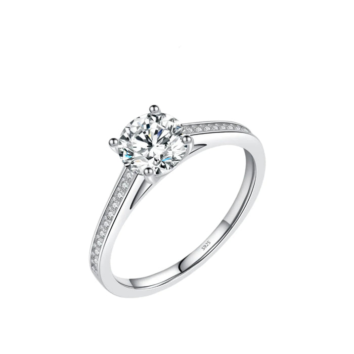925 Sterling Silver 1Ct Moissanite Wedding Ring For Women