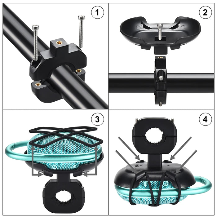 Bicycle Speaker Mount For Jbl Clip 5 / 4 Speaker Holder Bike Handlebar Mounting Bracket Wireless Bluetooth Speaker Fixed Holder
