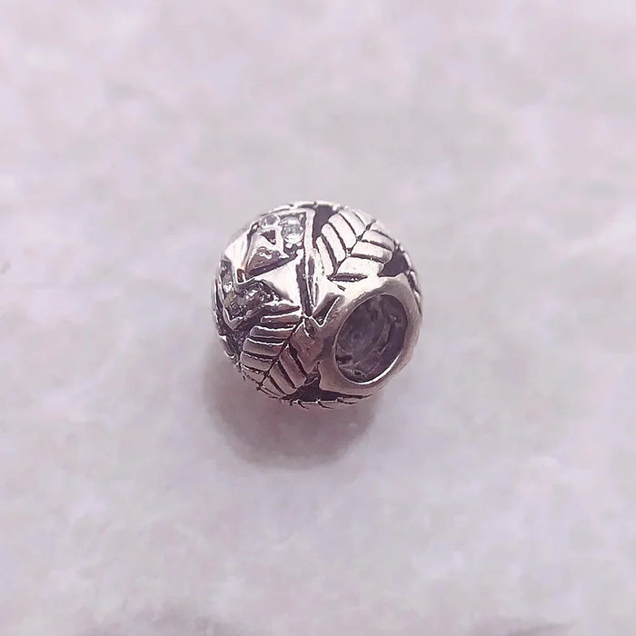 925 Sterling Silver Feather Bead Necklace Ethnic Inspired Fashion Jewelry For Women And Men