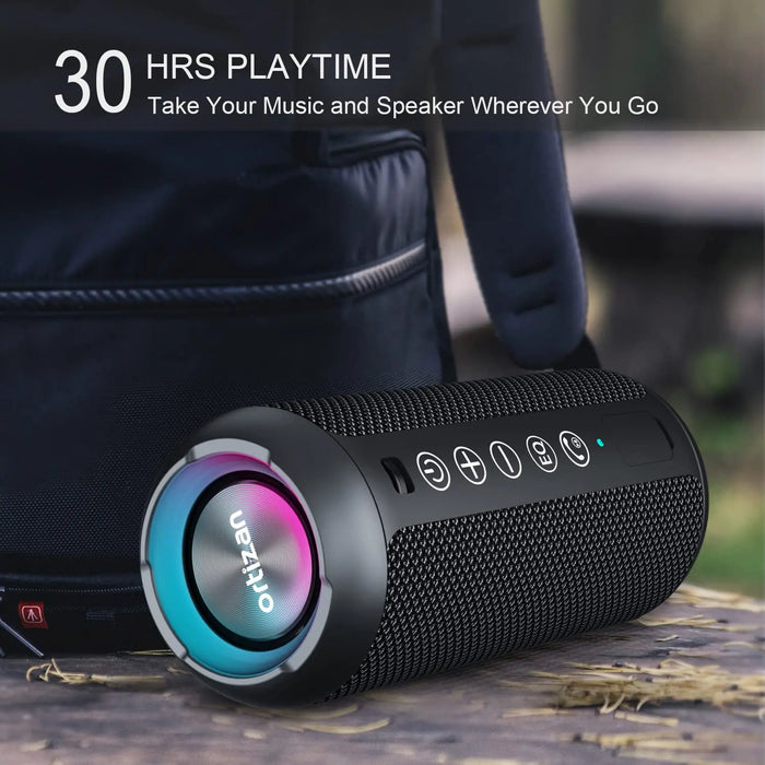 Waterproof Bluetooth Speakers Bass Boost Rgb Lights 30H Playtime