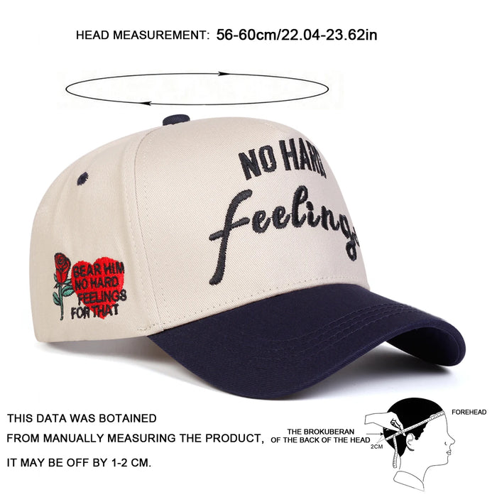 Embroidered Unisex Love Rose Baseball Cap Adjustable Outdoor Sun Hat