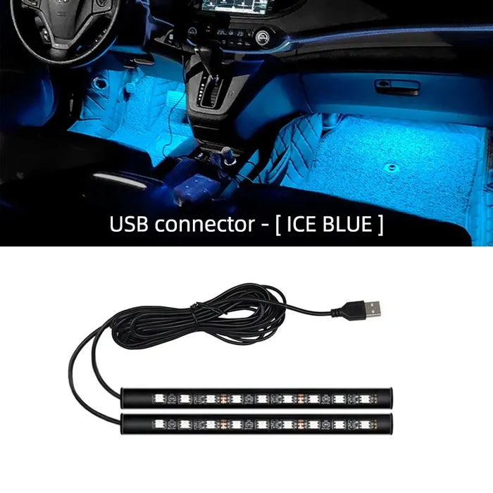 Car Neon Foot Light Usb Interior Atmosphere Lamp