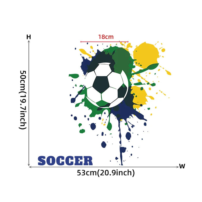 Football Game Wall Sticker For Home Decor