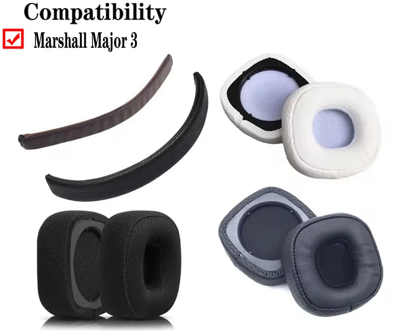 Pair of Headphone Earpads Headband For Marshall Major Iii / Iv Replacement Ear Cushions