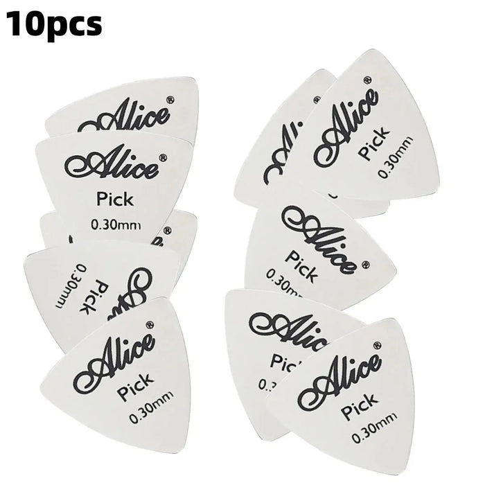 10Pcs Durable 0.3Mm Metal Guitar Picks Silver Colour