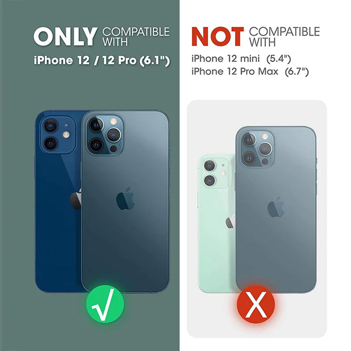 For Iphone 12 / 12 Pro 6.1 Inch 2020 Forza Dual Layer Rugged Case With Full-Body Tpu Bumper Built-In Screen Protector