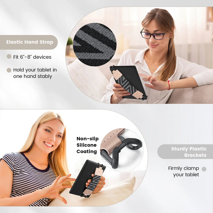 For 6-8 Inch Kindle Ereaders Fire Tablet Elasticity Lightweight Versatile Hand Strap Finger Grip Holder