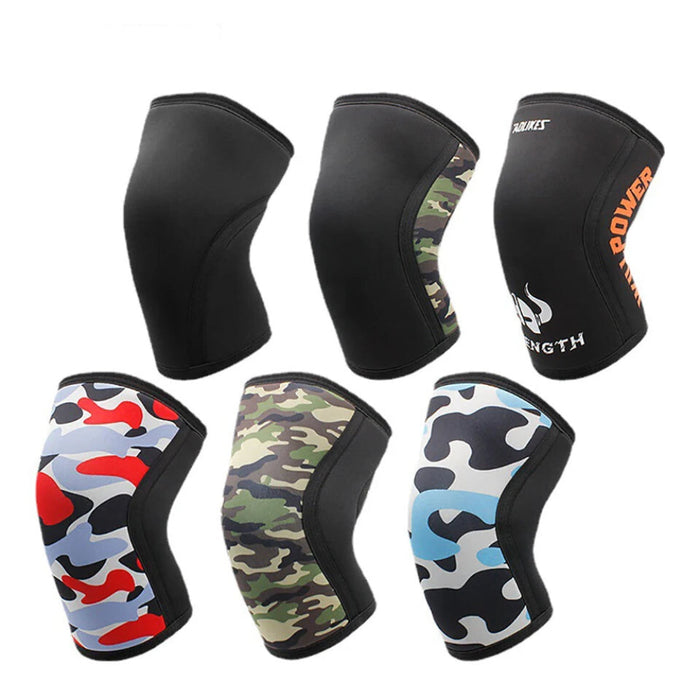 Pair of 7Mm Neoprene Knee Pads For Weightlifting & Crossfit Compression Support For Men & Women
