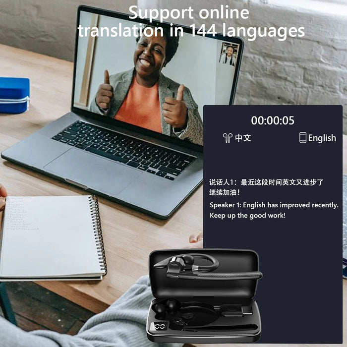 Yyk-526 Ai Translator Earbuds Real-Time Translators Headphones 144 Languages Translator Noise Cancelling Translation Earphones