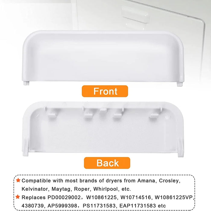 W10861225 W10714516 Dryer Door Handle Replacement Compatible For Dryers Replaces Ap5999398 Ps11731583 W10861225Vp