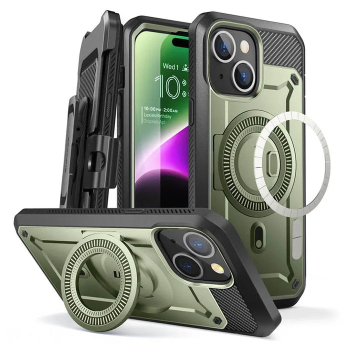 For Iphone 15 / Iphone 14 / Iphone 13 6.1“ 2023 Ub Pro Mag Full Body Rugged Case With Built-In Screen Protector