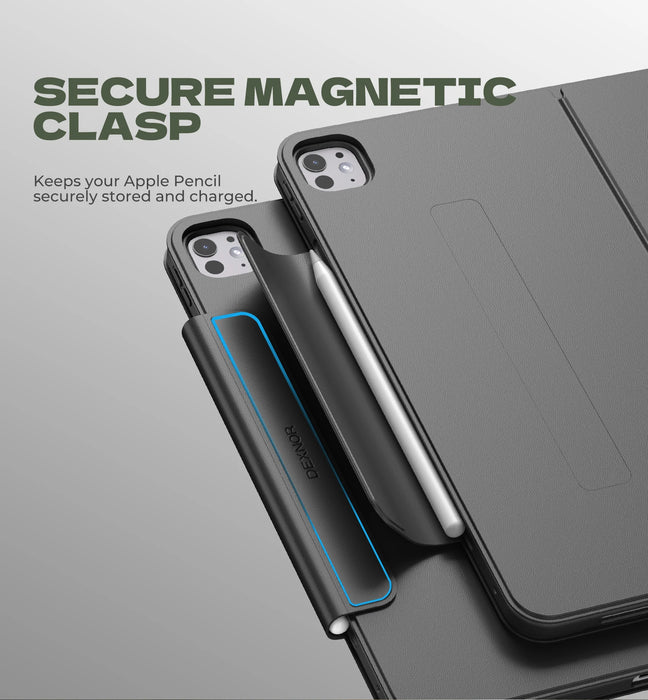 For Ipad Pro 13 Inch 2024 M4 Magnetic Floating Slim Removable Protective Case Adjustable Portrait / Landscape Stand