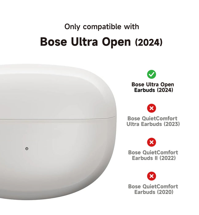 For Bose Ultra Open Slim Stylish Transparent Hard Pc Shock-Absorbing Protective Tpu Shockproof Case With Anti-Lost Keychain