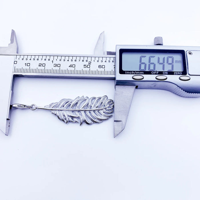 925 Sterling Silver Feather Winter Charm Pendant Romantic Jewelry Gift For Women & Men