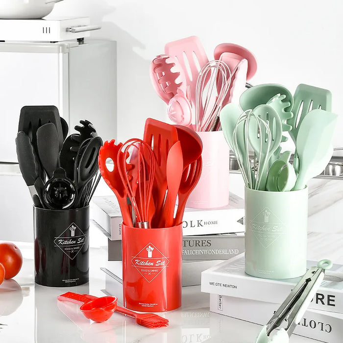 12 Piece Non Stick Silicone Kitchen Utensil Set