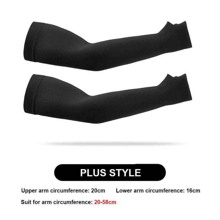 Pair of Sun Protection Arm Covers Cool Anti Uv Sleeves For Outdoor Activities