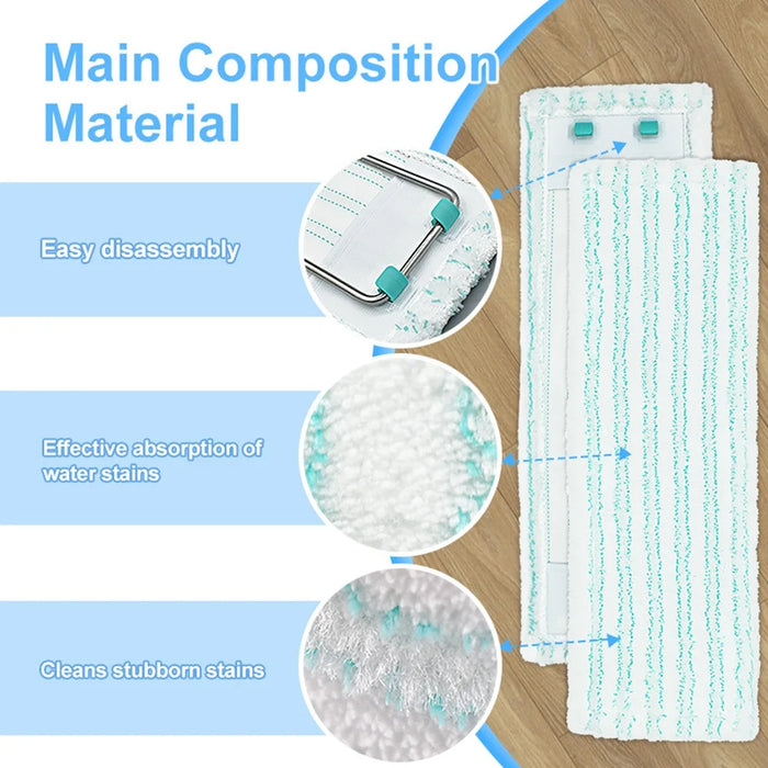 2 Pieces Replacement Mop Head For Leifheit Profi Xl Ultra Fine Fiber Excellent Washing Performance Versatile Application