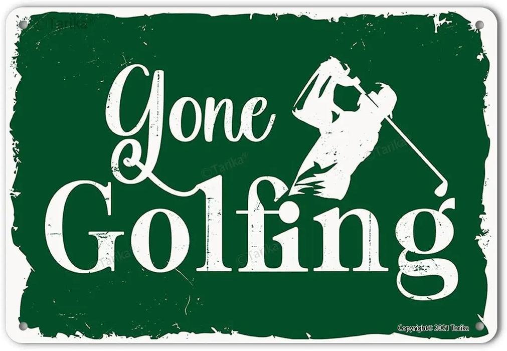 Gone Golfing Tin Sign For Golfer'S Cave Or Bar