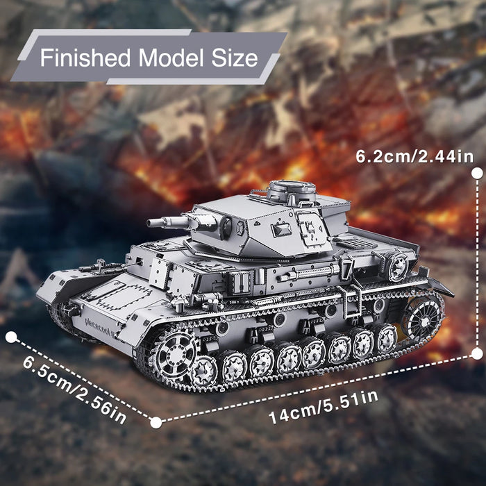 1:48 Panzer Iv Tanks 3D Metal Model Kit For Adults