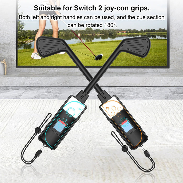 2Pcs Golf Culb For Nintendo Switch 2 Joy-Con Controller Golf Clubs Controller Grip Holder For Switch 2 Golf Game Accessories