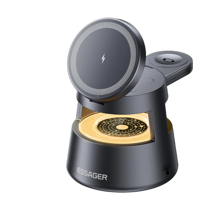 4 In 1 Magnetic Wireless Charger Stand For Iphone 16 15 14 13 12 Apple Watch 9 8 Airpods Pro 15W Fast Charging Station