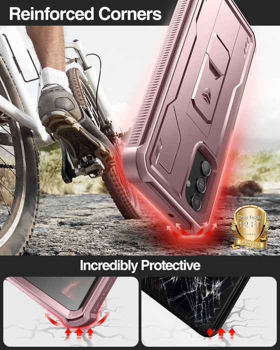 For Samsung Galaxy A13 5G Full Body Bumper Military Grade Armor Shockproof Shell Case Built In Screen Protector Kickstand