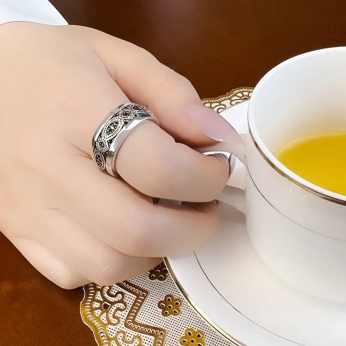 925 Sterling Silver Love Knot Wave Ring Gold Colour Fine Jewelry For Women & Men