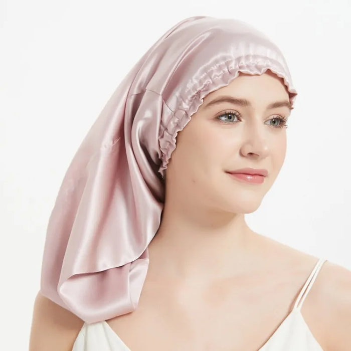 Silk Sleep Cap For Long Hair Soft Elastic Band