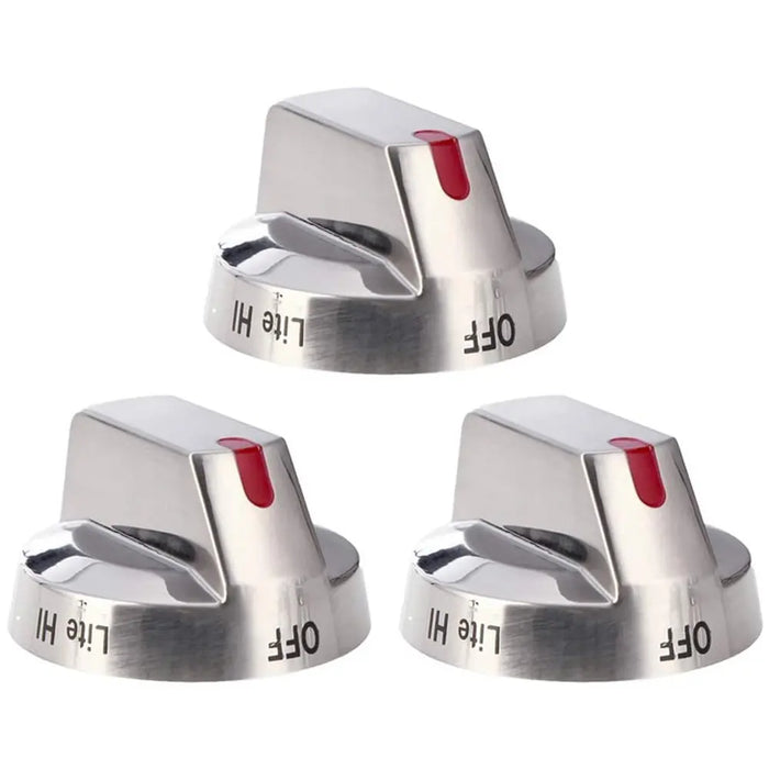 3 Pieces Dg64-00473A Burner Dial Knob Range Oven Replacement For Samsung Top Burner Range Oven Gas Stove Knob