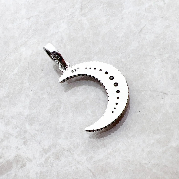925 Sterling Silver Bohemian Moon Pendant Royalty Collection