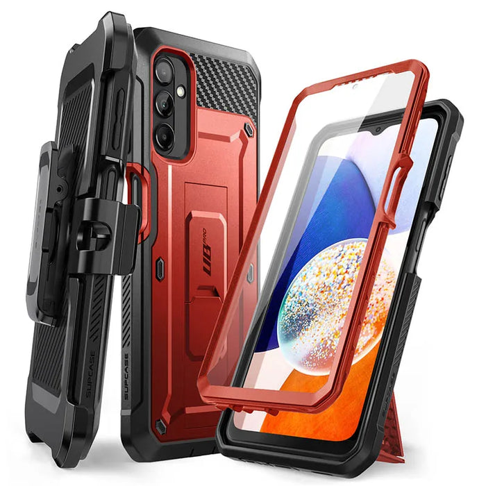For Samsung Galaxy A14 5G 2023 Release Ub Pro Full-Body Rugged Holster Case With Built-In Screen Protector