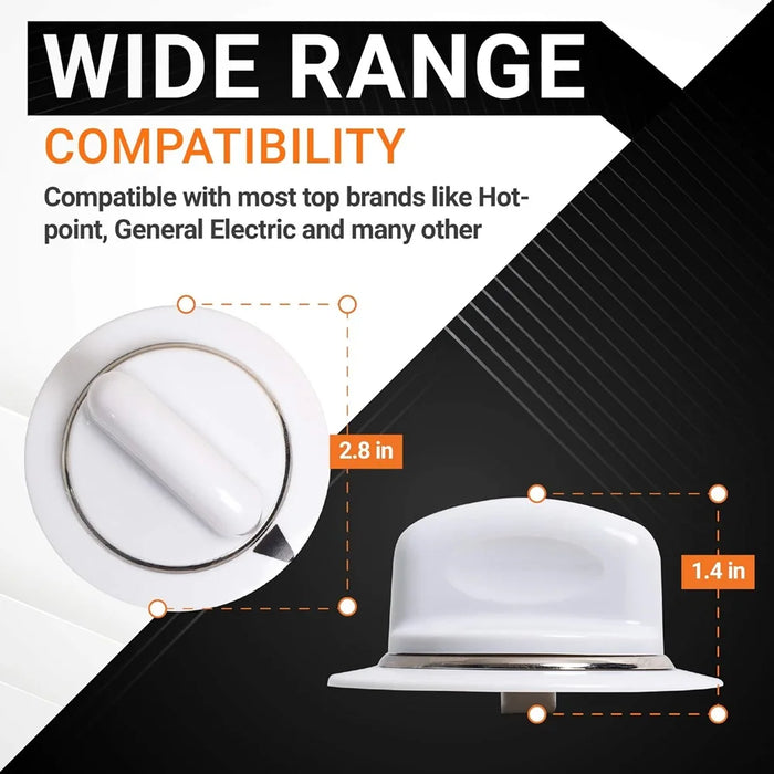 2 Pack We1M654 Dryer Timer Knob Compatible With Ge & Hotpoint Dryers Ap3995098 We01M0443 We1M443 1264290