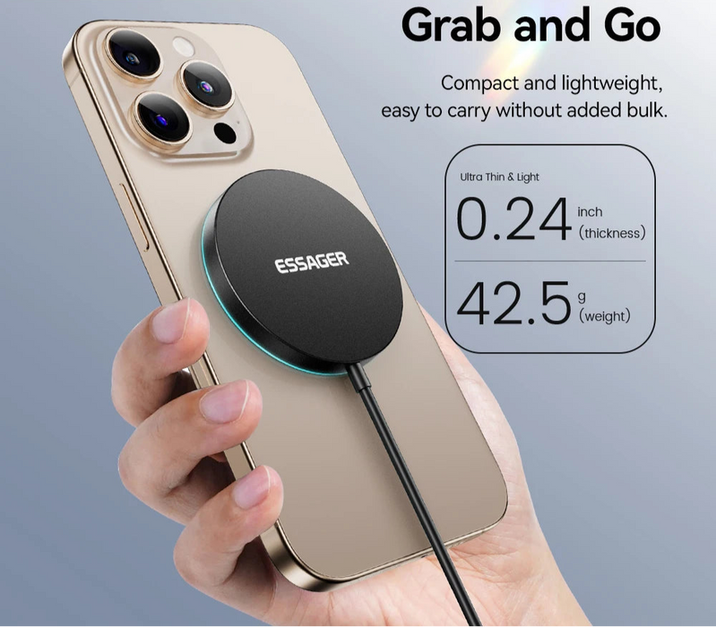 15W Magnetic Wireless Charger For Iphone 16 15 14 13 Pro Max Magnet Induction Charger For Macsafe Wireless Charging Pad