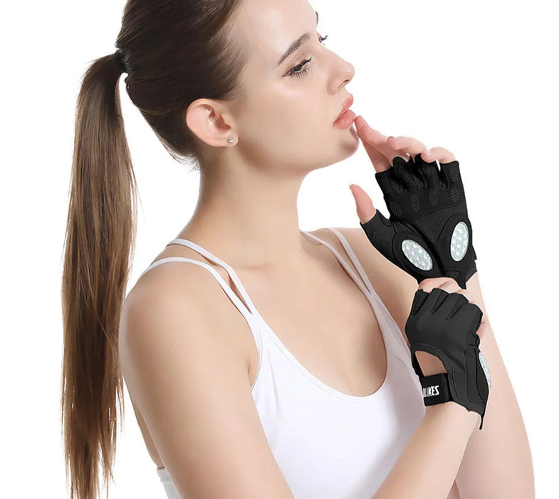 Non Slip Half Finger Gym Gloves For Weight Lifting Shockproof & Liquid Silicone Fitness Gloves