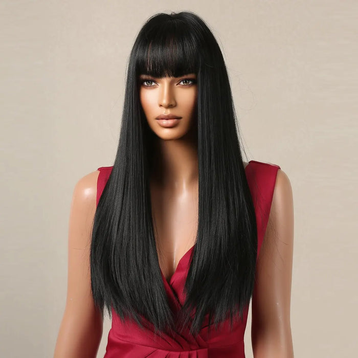 Long Straight  Synthetic Wig for Women Heat Resistant