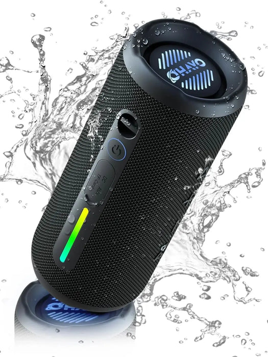 Waterproof Bluetooth Speaker With Lights 24W Stereo Sound