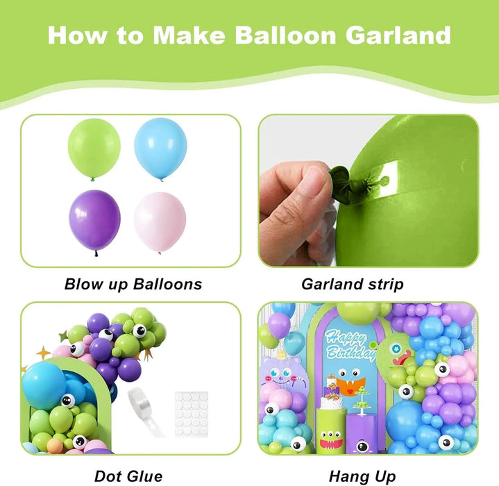 Summer Tropical Balloon Arch Set Latex Rainbow Balloon Lei Set For Hawaiian Loa Welcome Birthday Party Pool Party Decoration