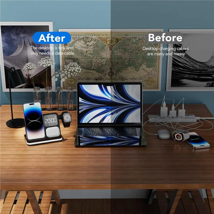 6 in 1 Fast Wireless Charger for Iphone Samsung S23 S22 Ultra Note Fold