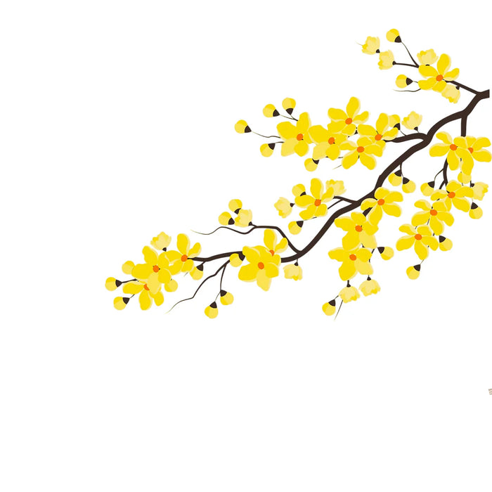 Vibrant Watercolour Flower Wall Decals For Home Decor