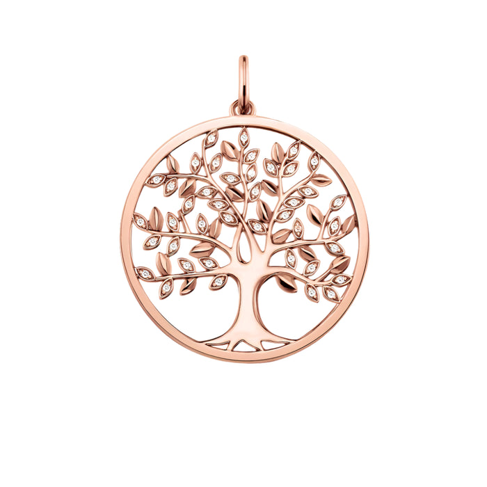 925 Sterling Silver Romantic Rose Gold Tree Pendant Jewelry For Women