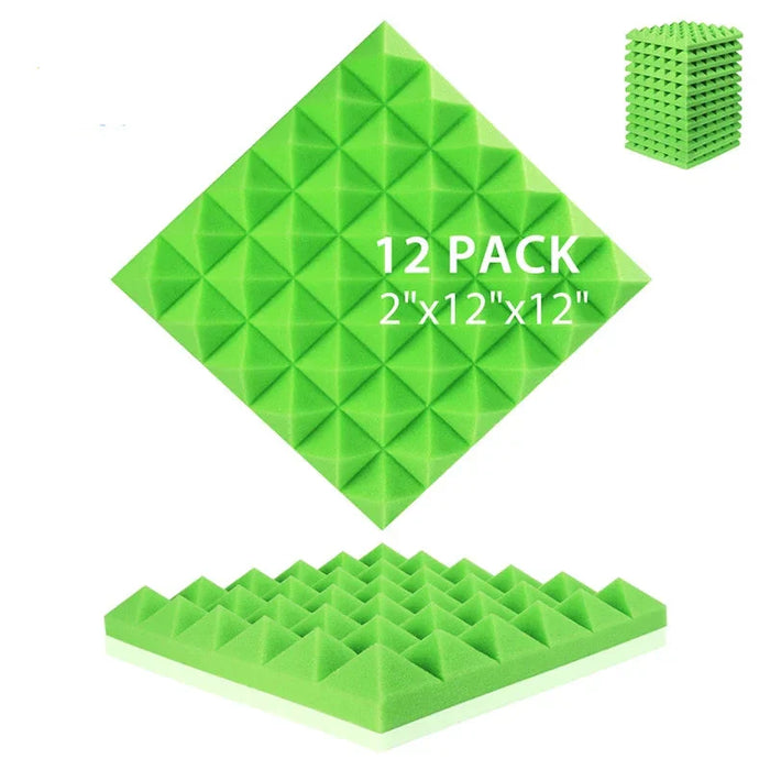 12 Pack Acoustic Foam Panels Soundproofing & Insulation For Music Rooms